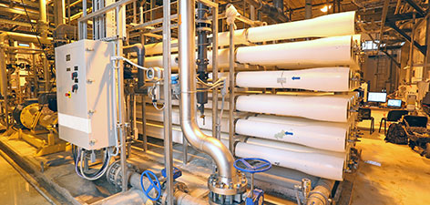 water-desalination Aerial view of FPSO at sea